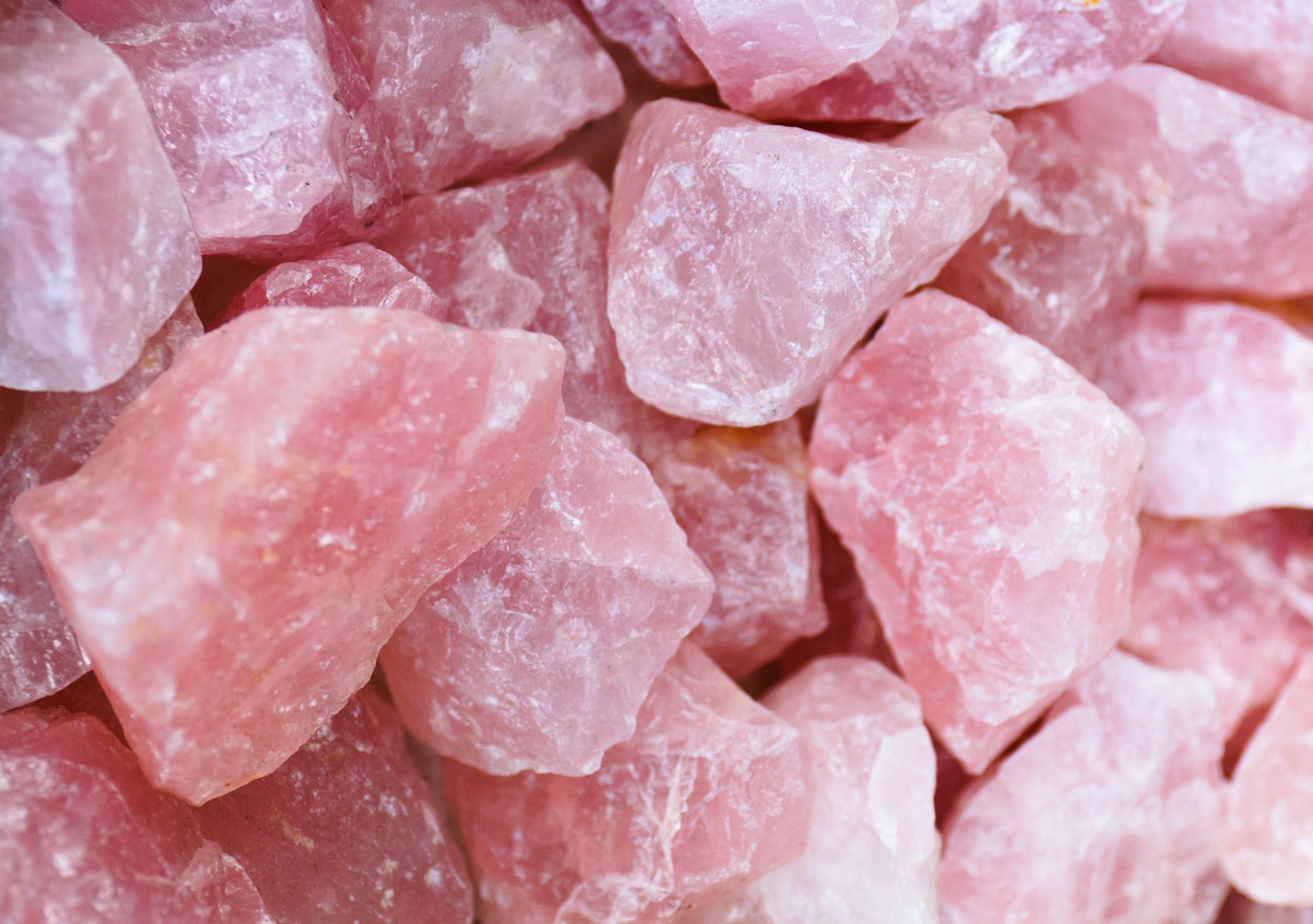 natural pink rose quartz crystal