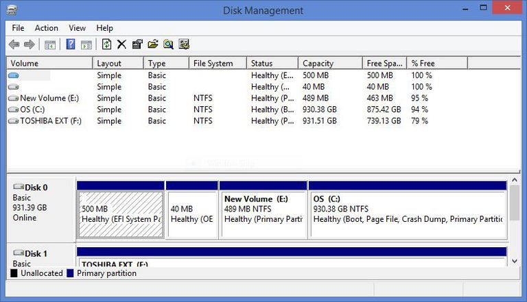 Start The Disk Management Tool