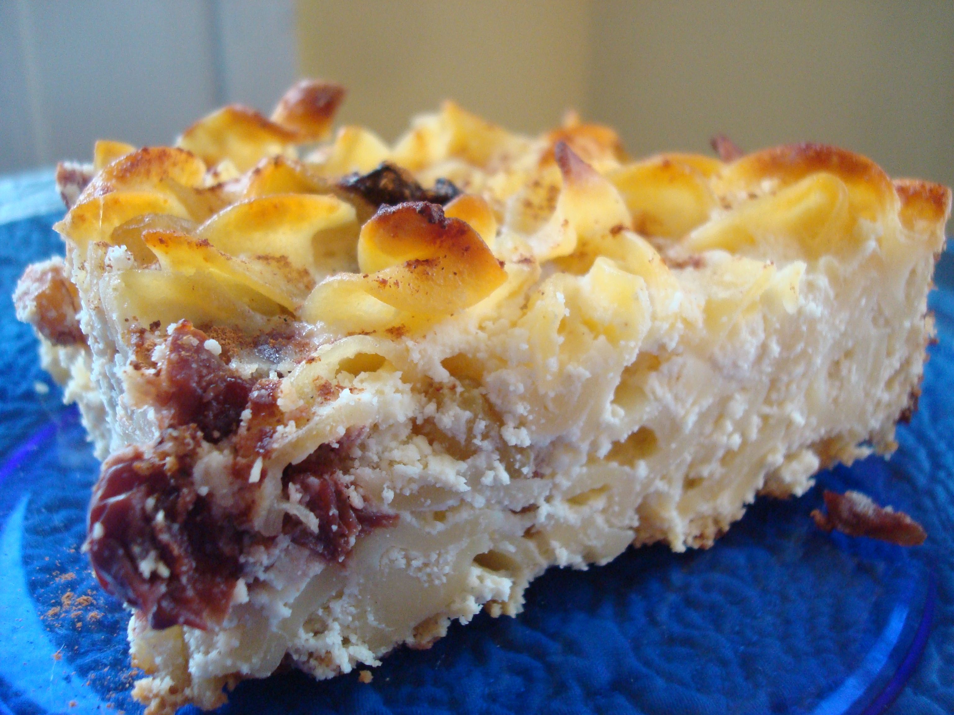 Lemon Ricotta Noodle Kugel with Dried Cherries