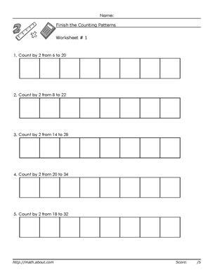 Count by Two Mathematics Worksheets