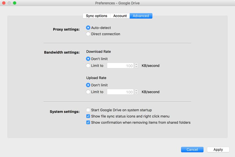 set up google backup and sync for mac