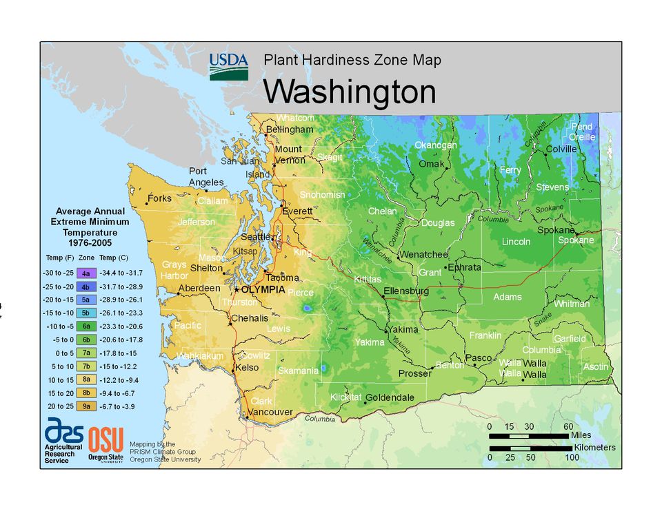 State Maps of USDA Plant Hardiness Zones