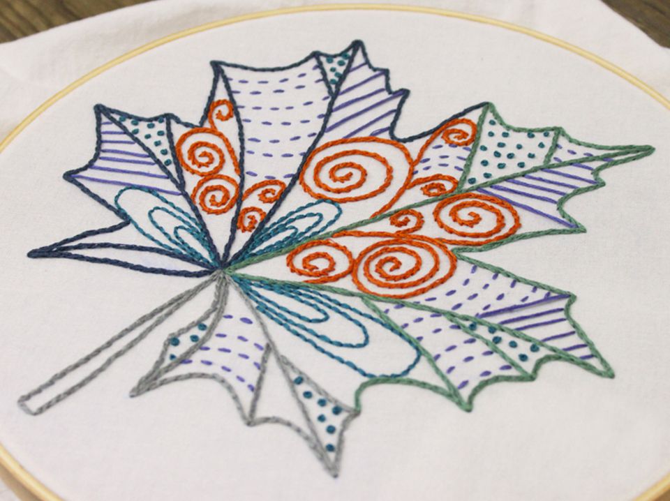 Download 10 Hand Embroidery Patterns for Autumn Stitching