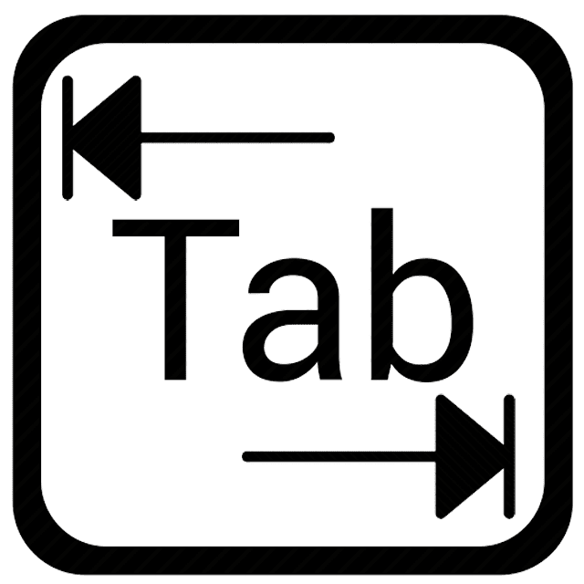 Illustration of the tab function