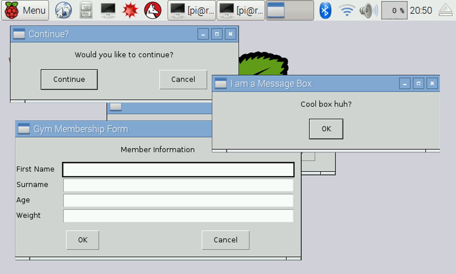 make simple guis with the raspberry pi using easygui