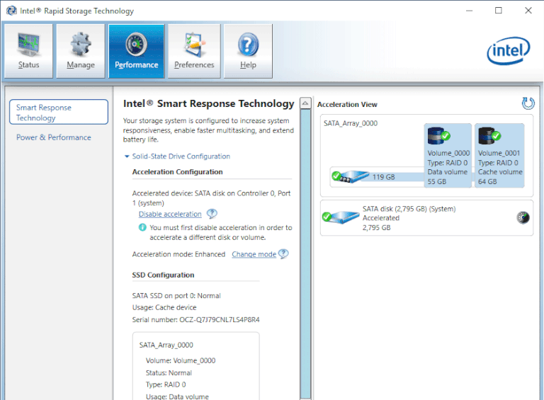 Intel rapid storage technology обзор