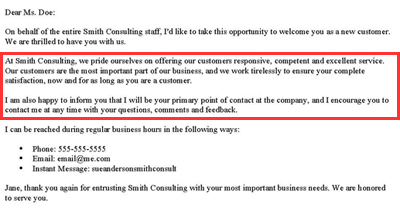 How to write an email introducing your company