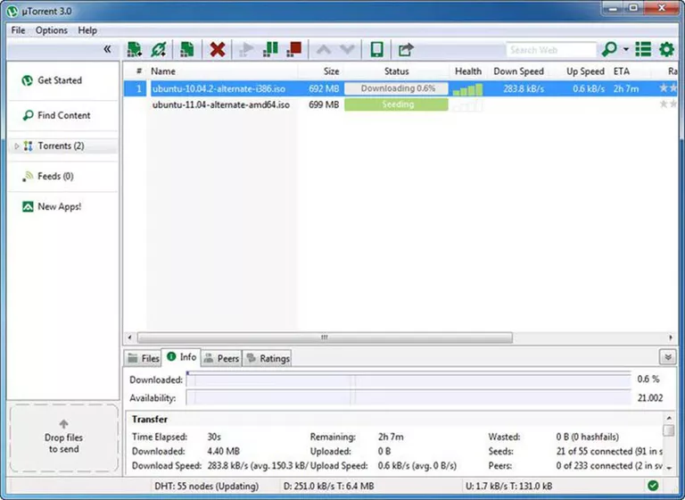 uTorrent downloading software