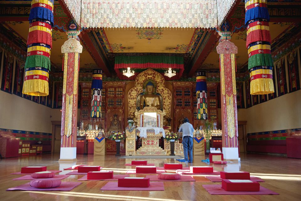 Shrine in Karma Triyana Dharmachakra Tibetan Buddhist Monastery, Woodstock, New York, USA