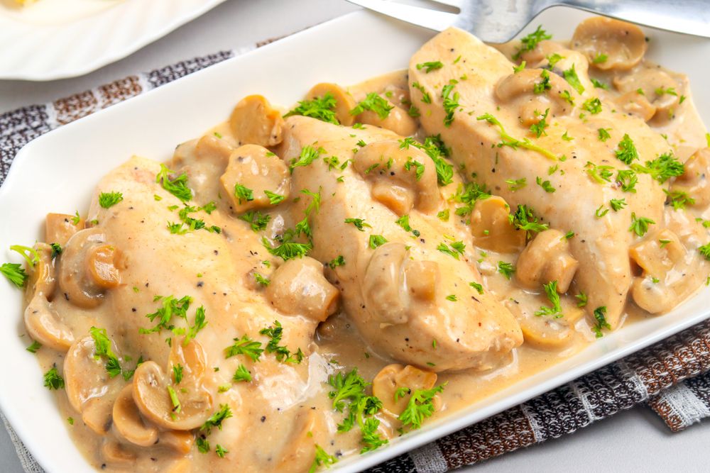 Chicken thighs crock pot recipes cream of mushroom