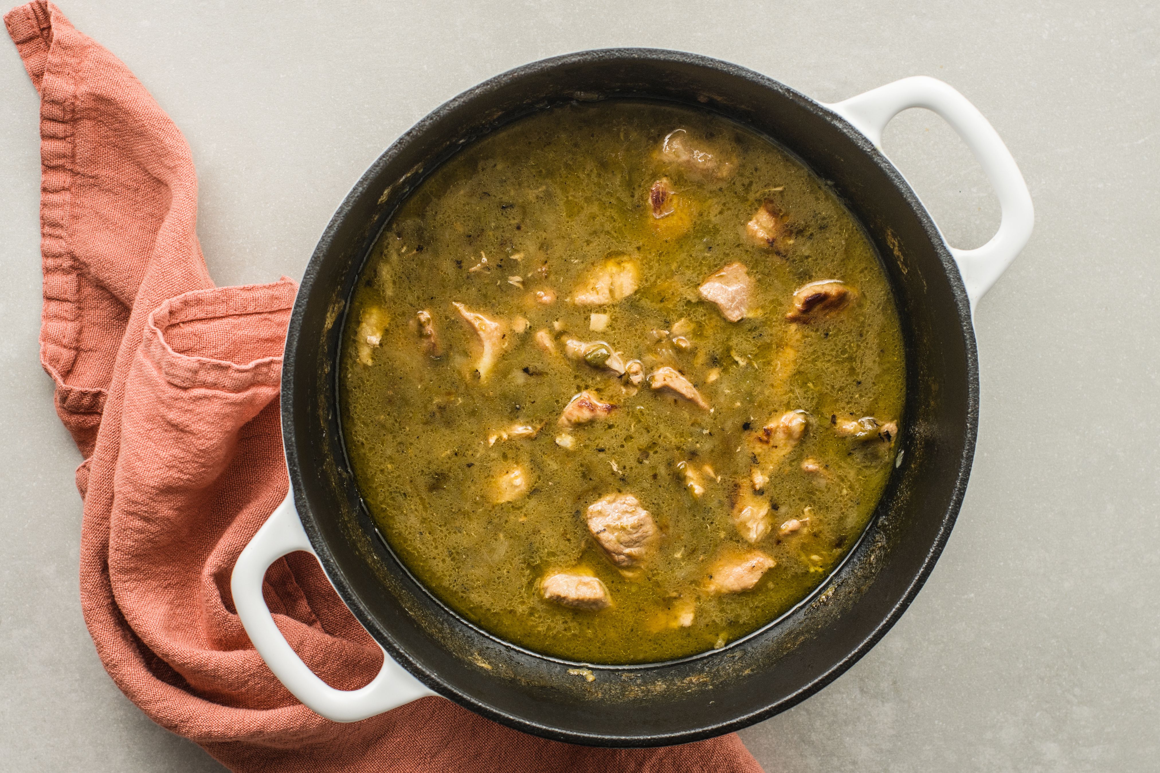 Pork Green Chili With Green Roasted Chiles Recipe