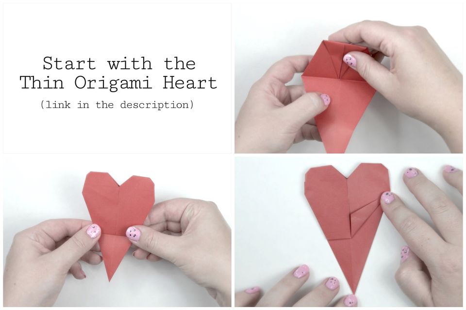 heart origami bookmark instructions
