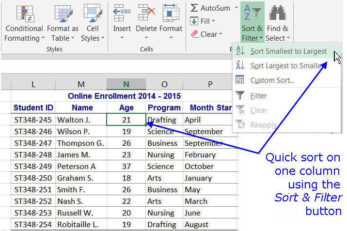 dates in order sort in excel Sort to Excel Ways Data 6 in