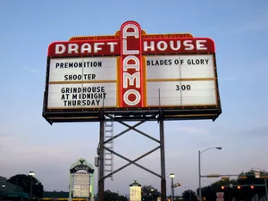 An Alamo Drafthouse marquee