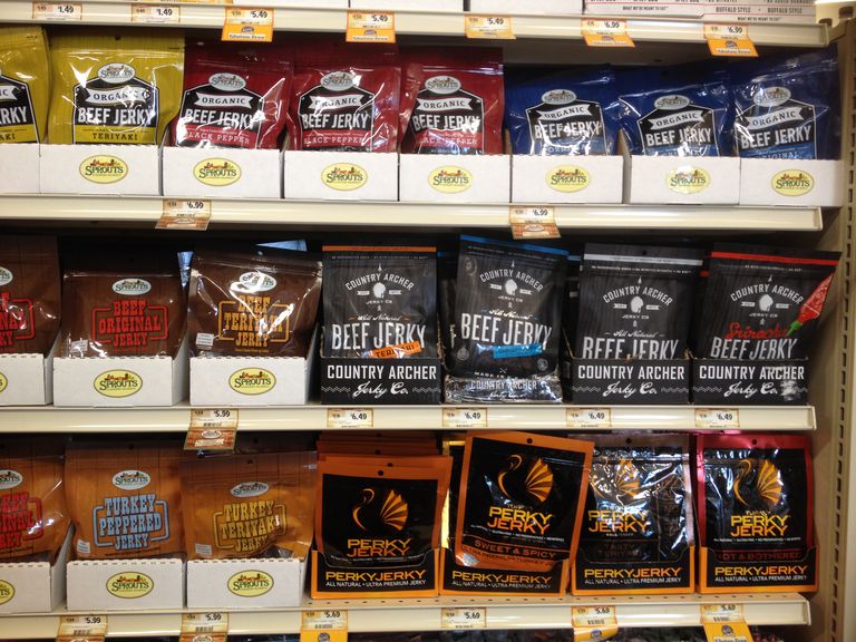 Lots of jerky brands at Sprouts Farmers Market
