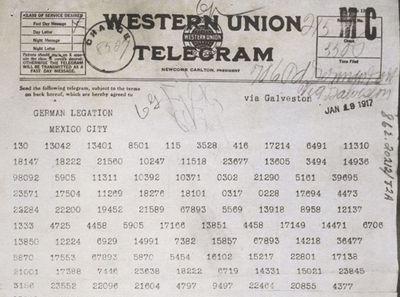 what was the zimmermann telegram