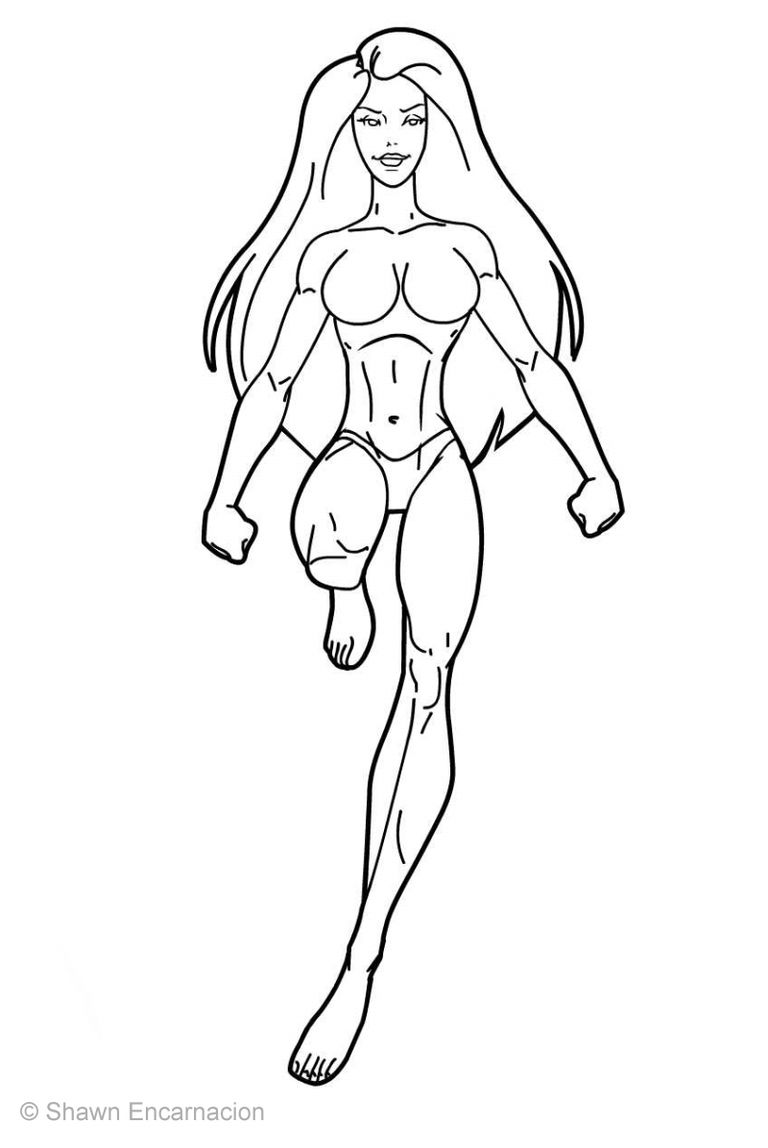 How To Draw A Female Superhero-8459