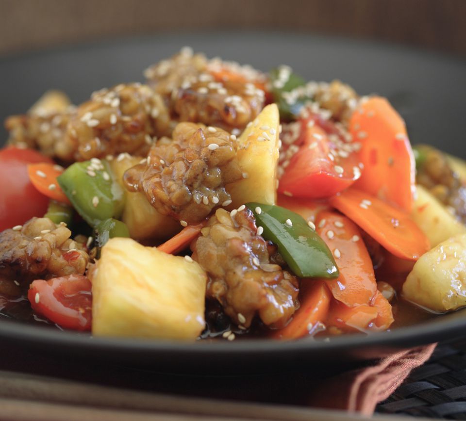 Tempeh Stir Fry With Bell Peppers in Teriyaki Sauce Recipe