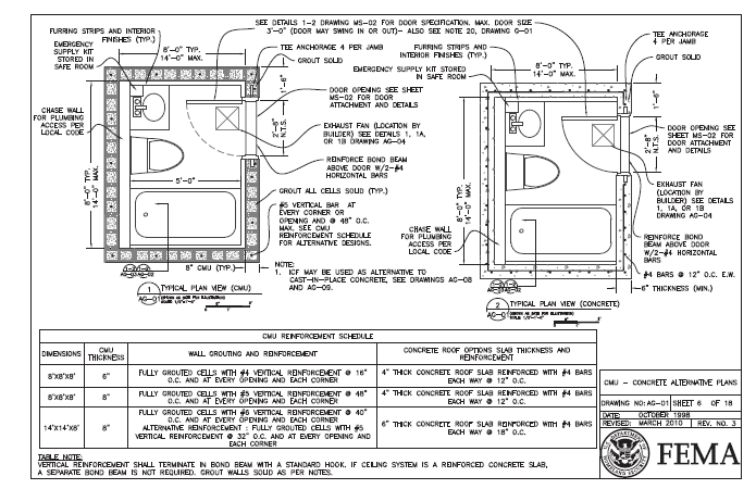 Tornado: Safe Room Drawings - How to Design a Tornado Safe Room