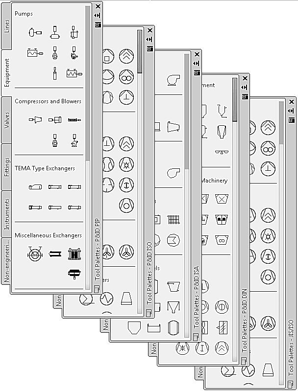 cad tool palettes