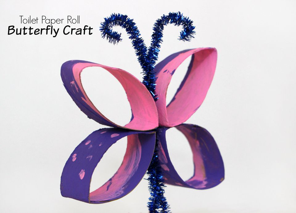 Toilet Paper Roll Butterfly Craft for Kids