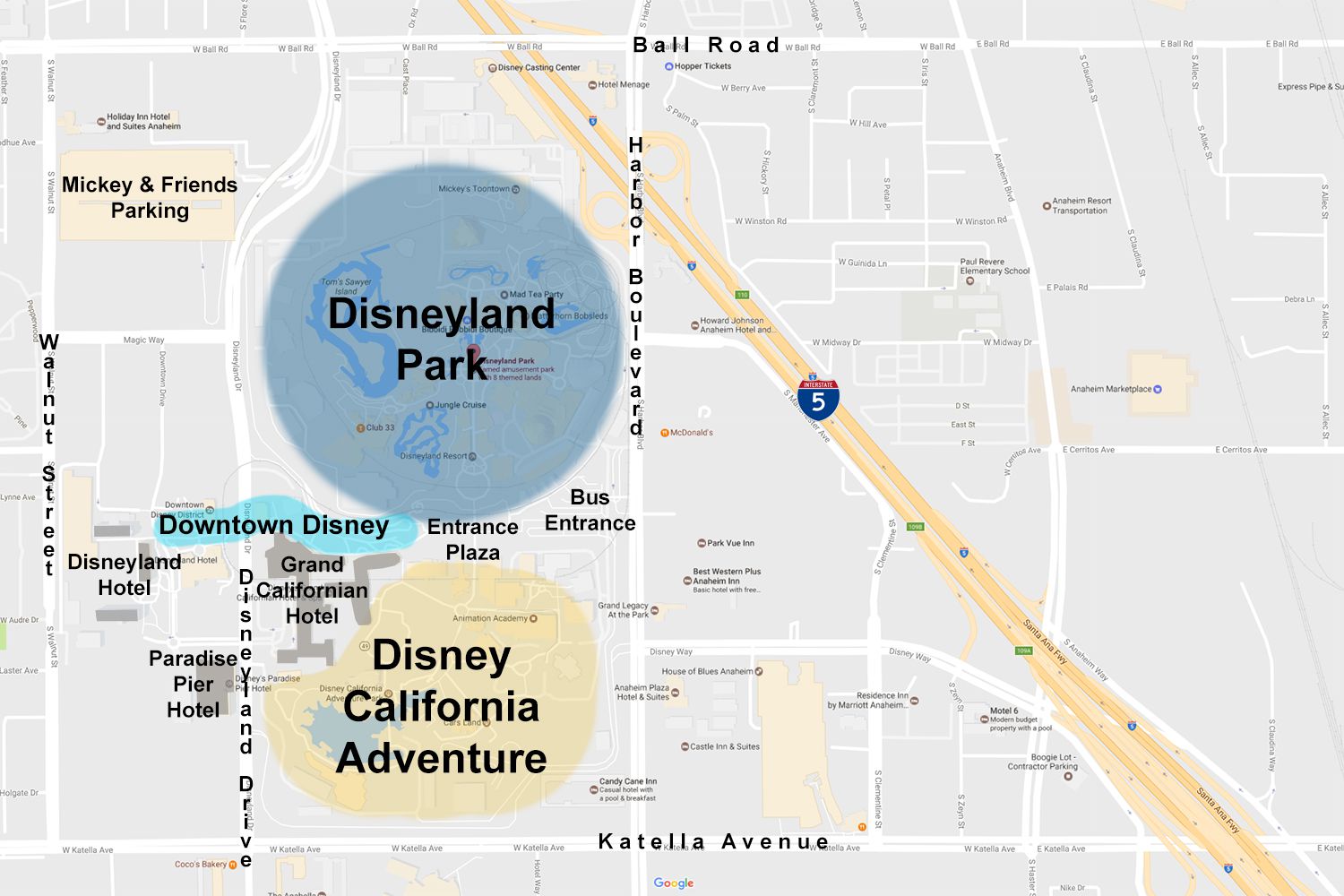 Maps of the Disneyland Resort