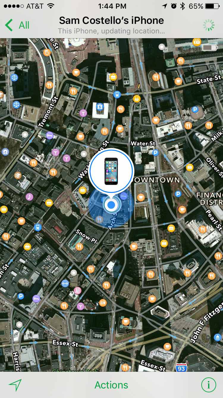 find my iphone from website