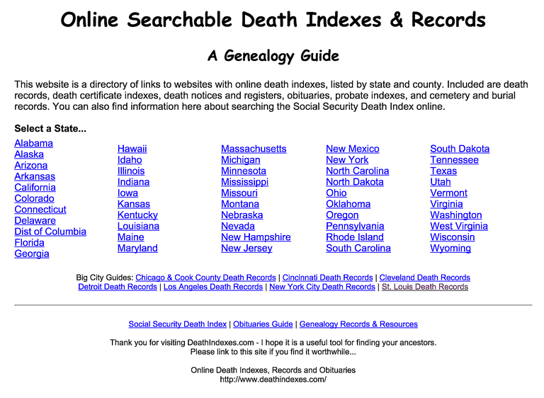 10 Places To Start Your Search For Online Death Records