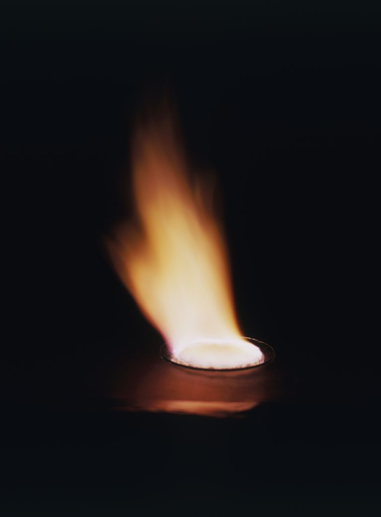 Calcium carbonate produces an orange flame test color.
