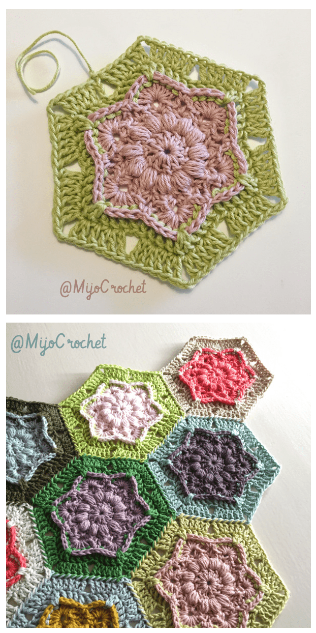 10 Free Hexagon Crochet Patterns