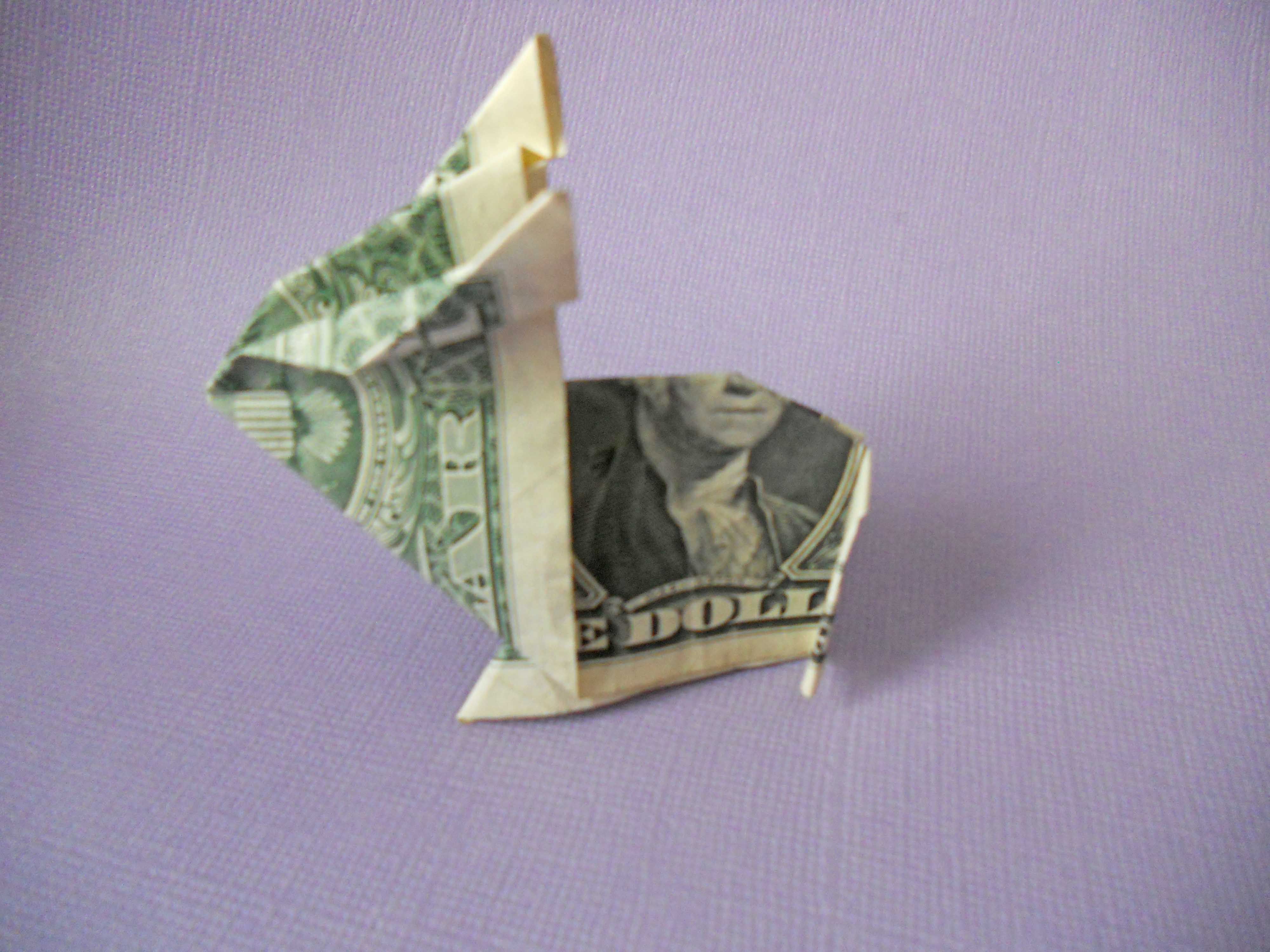 Learn How to Make a Crafty Origami Bunny Out of Cash