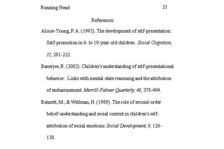 sample page of apa format