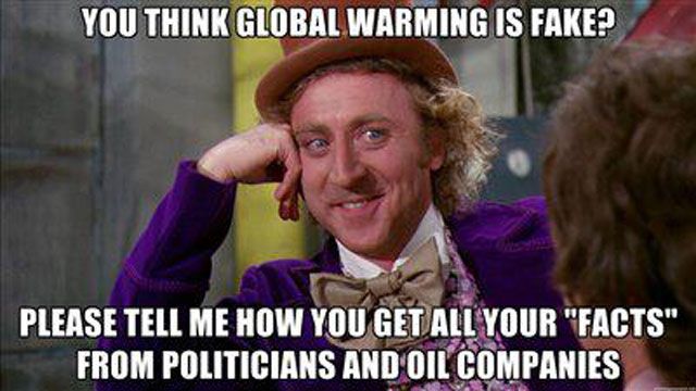 Condescending Wonka on Global Warming Deniers