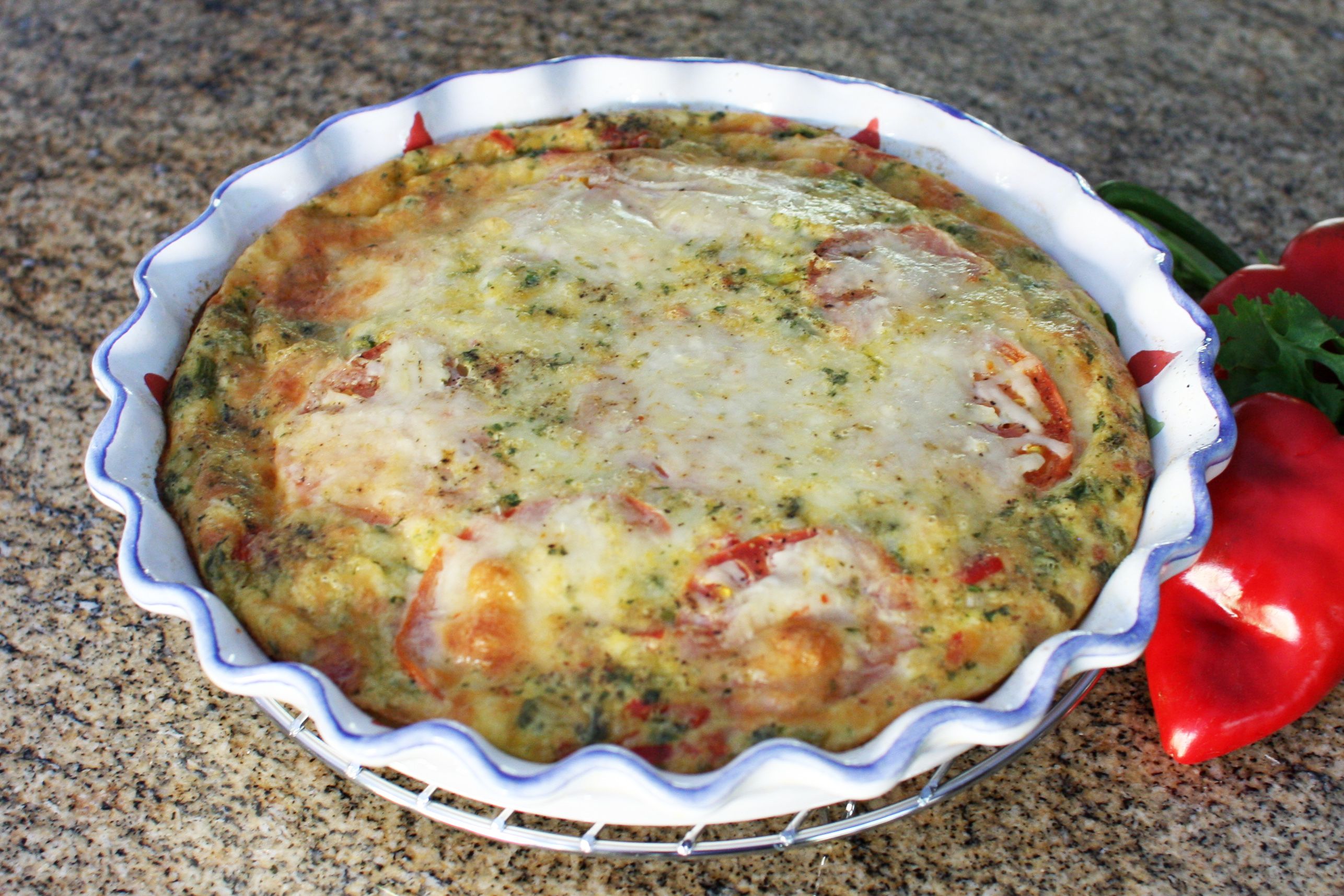 Turkey Quiche With Peppers Recipe