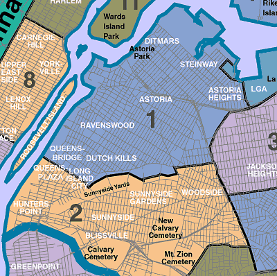 Neighborhood Map of Long Island City, Queens