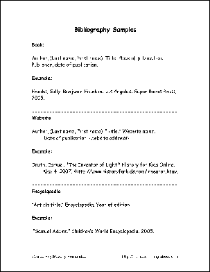 Printable Biography Assignment Page