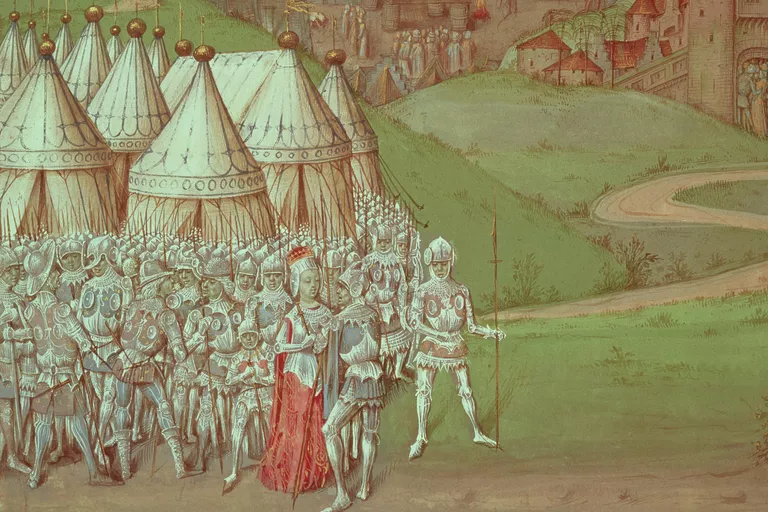 Isabella of France and her troops at Hereford