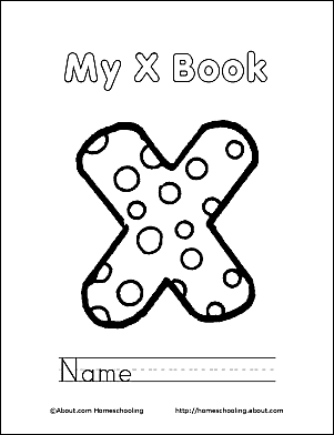 letter x coloring book free printable pages