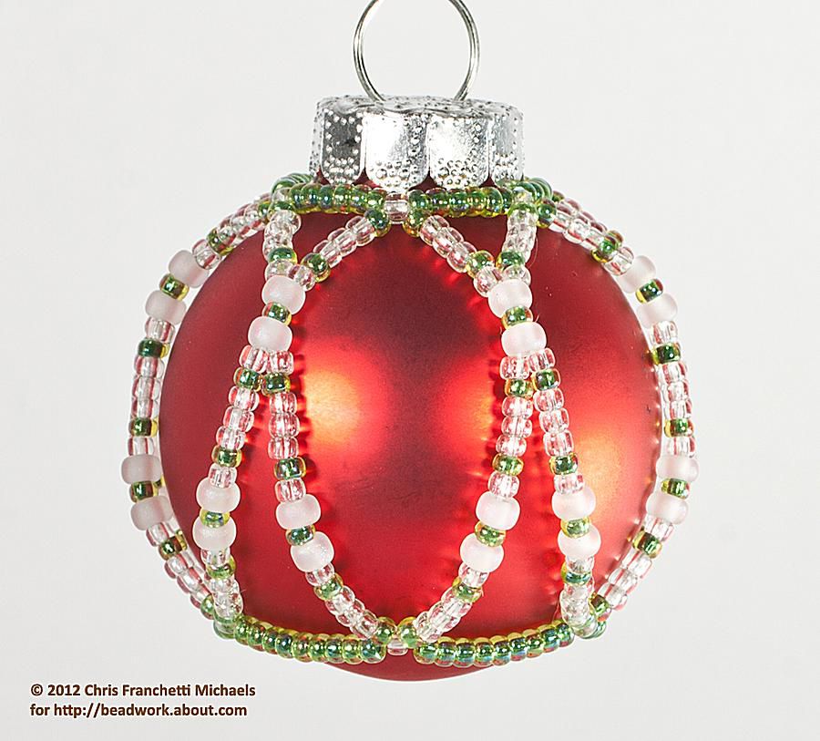 Easy Beaded Ornament Cover Pattern