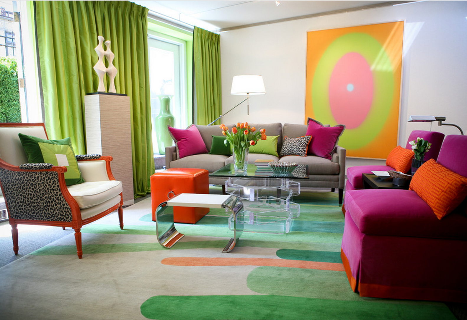 Kindergarten Uses Bright Colorful Living Room Ideas