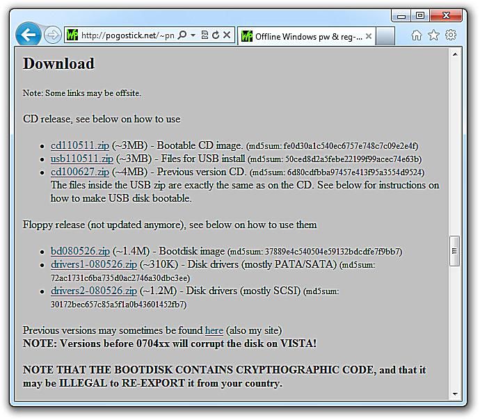 Remove Passwords Using Offline NT Registry Editor