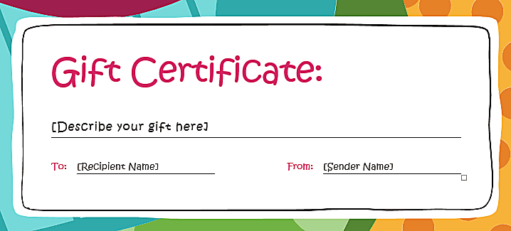 Custom Gift Certificate Templates for Microsoft Word