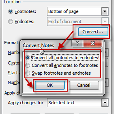 how to renumber footnotes in word for mac 2013