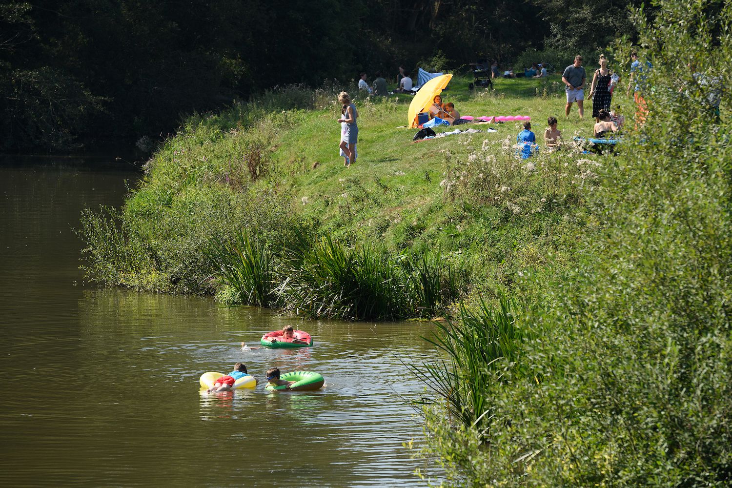 People Are Flocking to British Rivers and Lakes to Swim