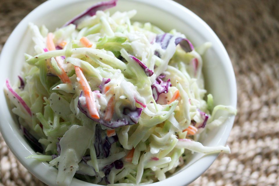 Coleslaw with Vinegar or Creamy Dressing