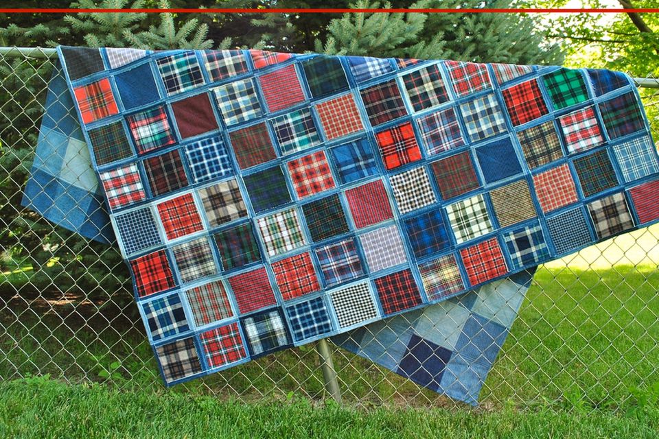 Make a Denim Quilt from Blue Jeans