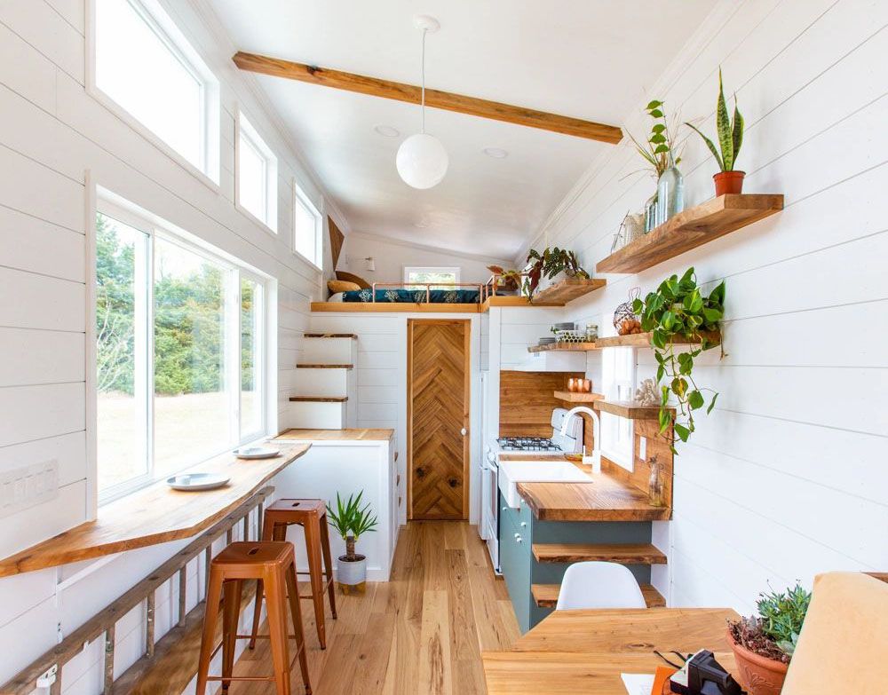 Elegant Sycamore Tiny House Has an Ingenious Space-Saving Stair