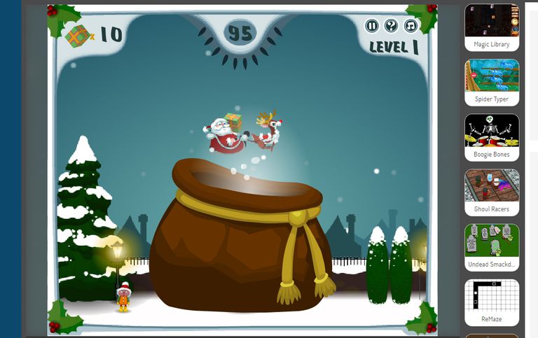 A screenshot of the game Happy Santa