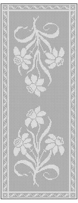 Filet Crochet Table Runner Free Chart Pattern