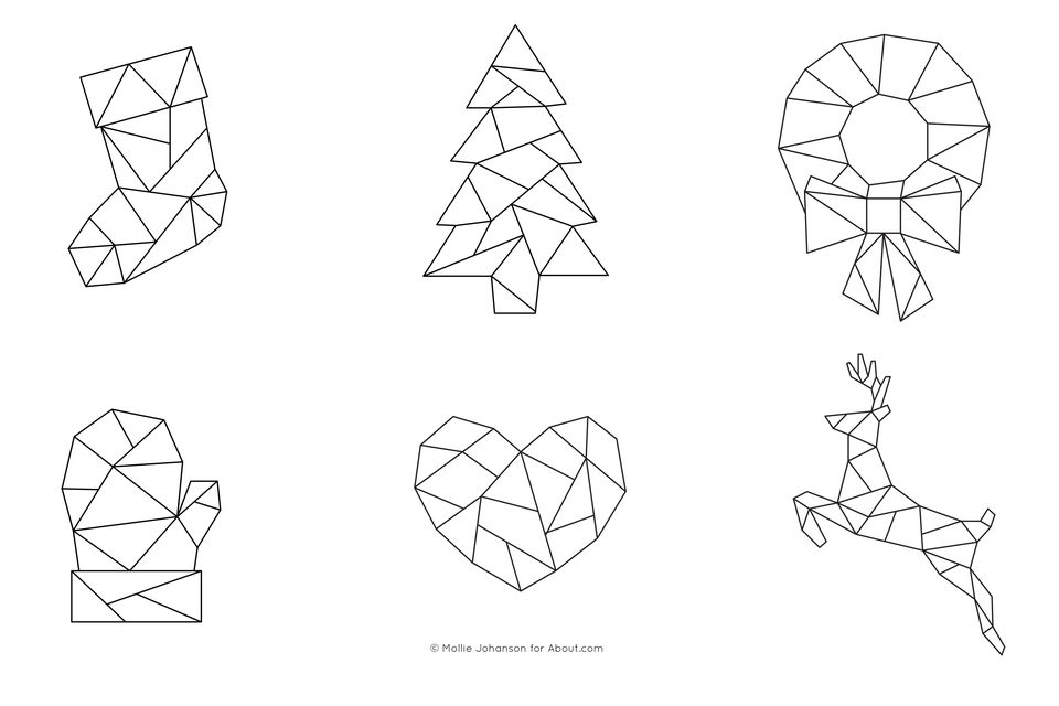 Christmas Geometric Embroidery Patterns